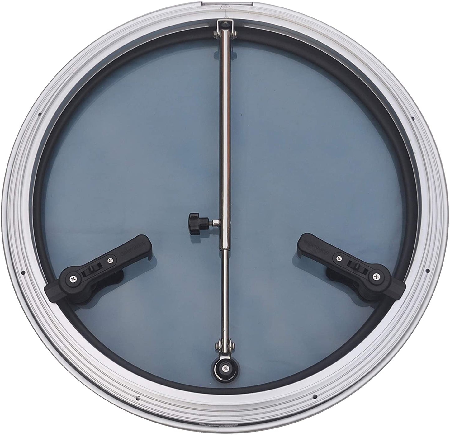 Galamarine Deck Hatch Anodized Aluminum Round Hatch with Tempered Glass for RV