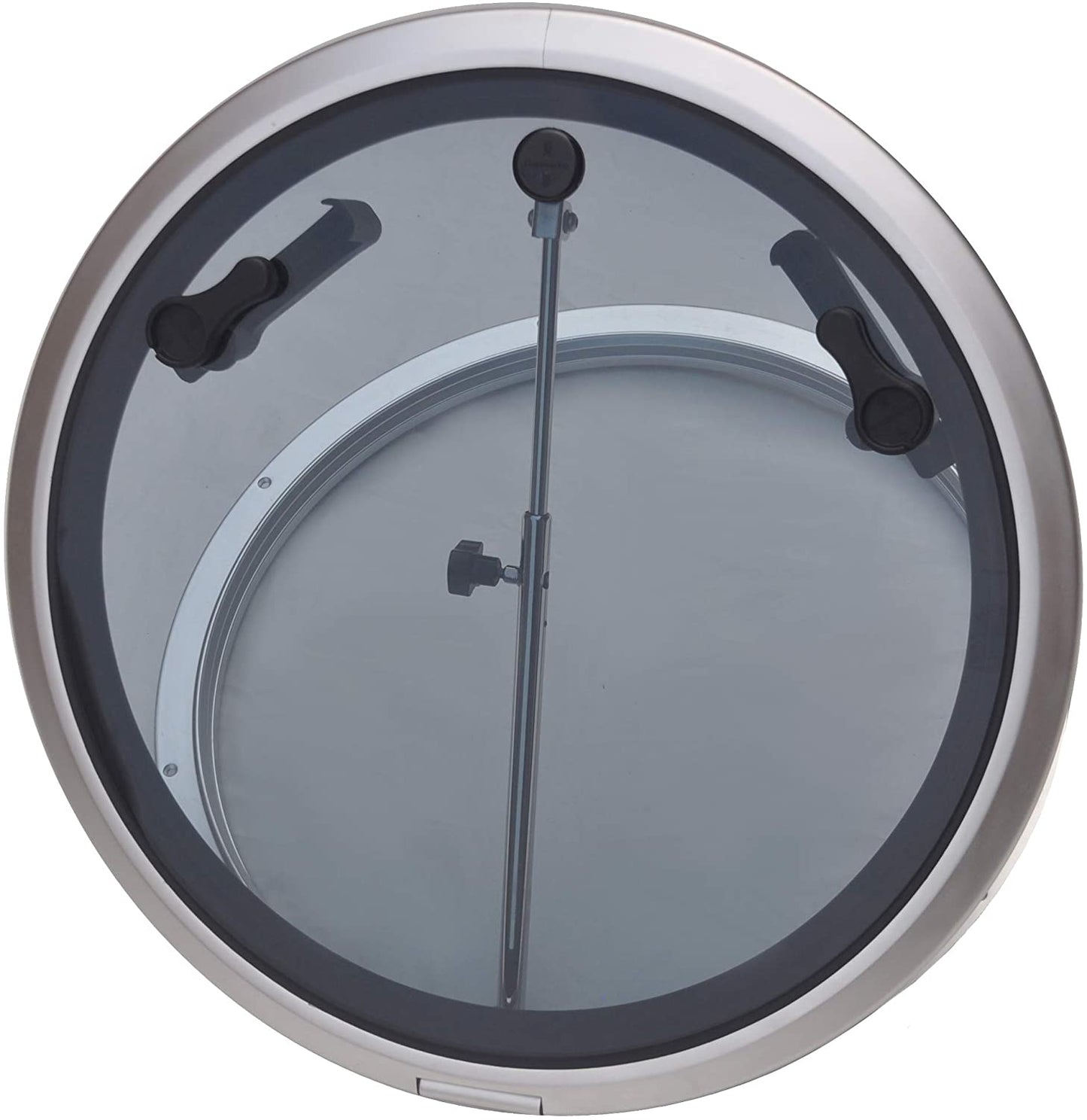 Galamarine Deck Hatch Anodized Aluminum Round Hatch with Tempered Glass for RV