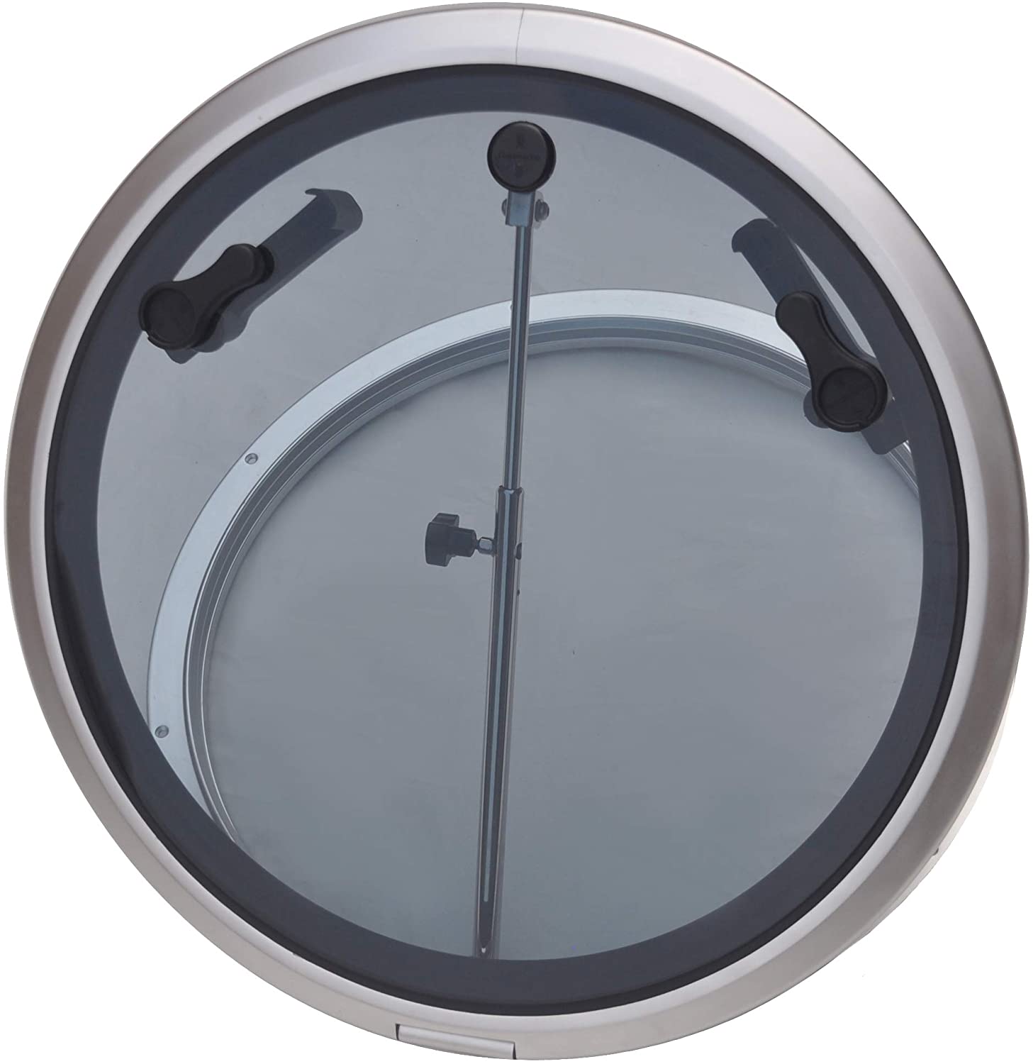 Galamarine Deck Hatch Anodized Aluminum Round Hatch with Tempered Glass for RV
