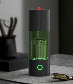 Hydrogen Water Bottle with 5000 ppb Hydrogen Generation, Hydrogen Tea Brewing Function, LED Indicator