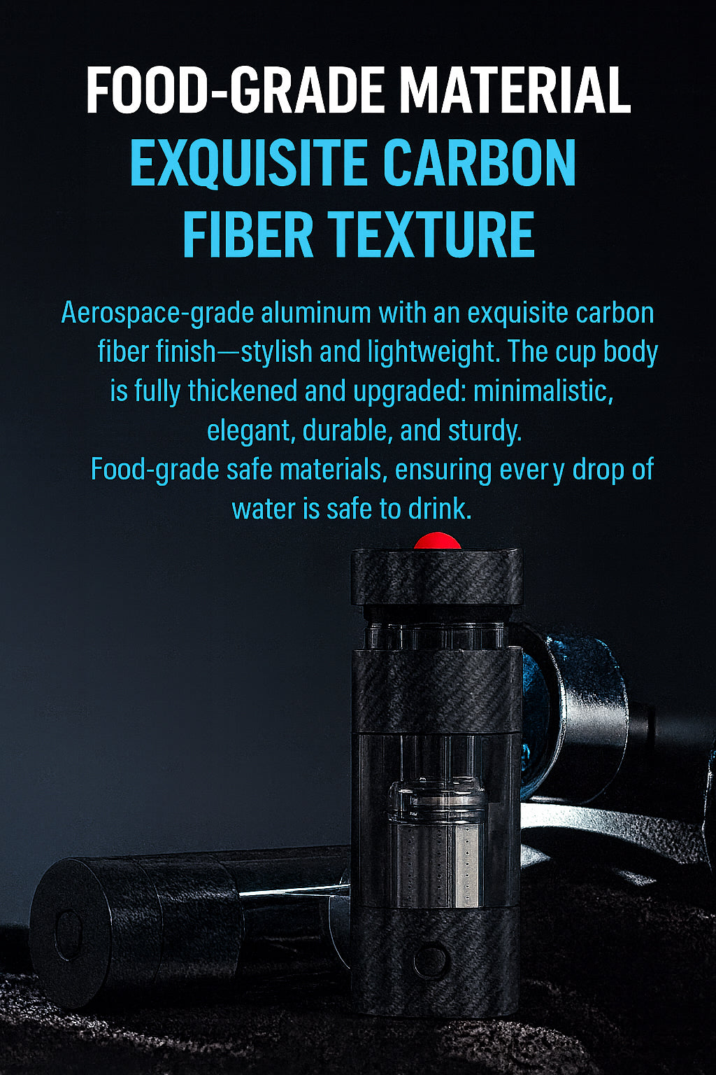 Hydrogen Water Bottle with 5000 ppb Hydrogen Generation, Hydrogen Tea Brewing Function, LED Indicator