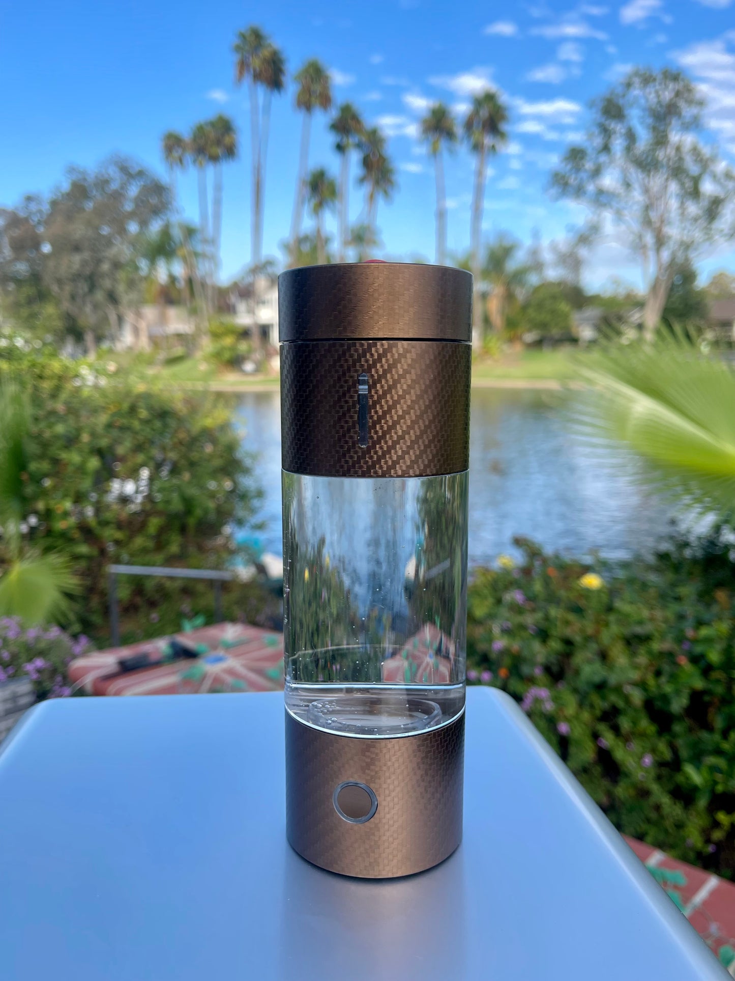 Hydrogen Water Bottle with 5000 ppb Hydrogen Generation, Hydrogen Tea Brewing Function, LED Indicator