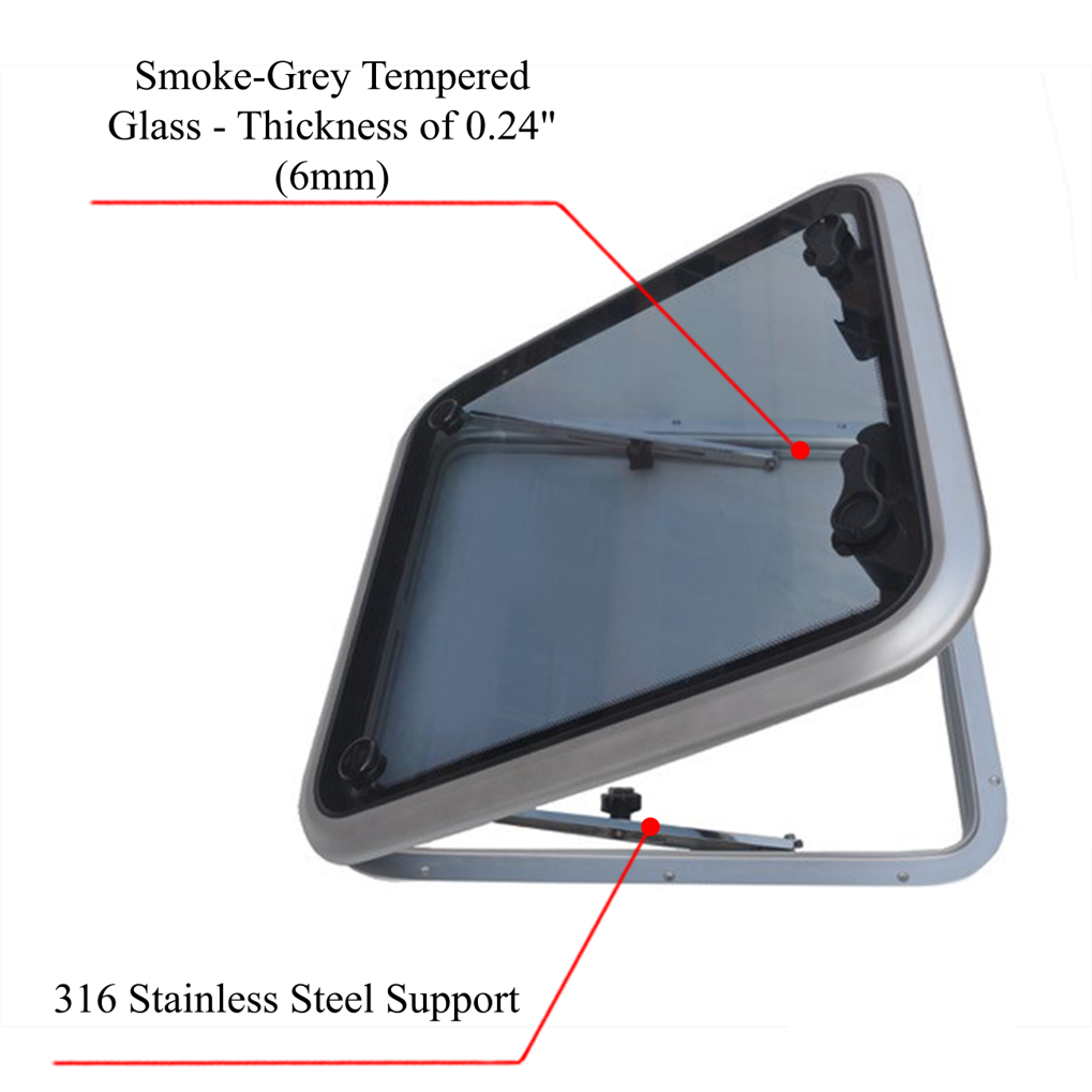 Galamarine Rectangular Deck Hatch 22.6” x 26.6” Anodized Aluminum RV