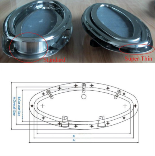 Stainless Steel Eye Shape Portlight 