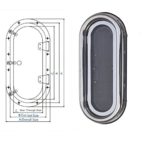 Stainless Steel Oval Galamarine Boat