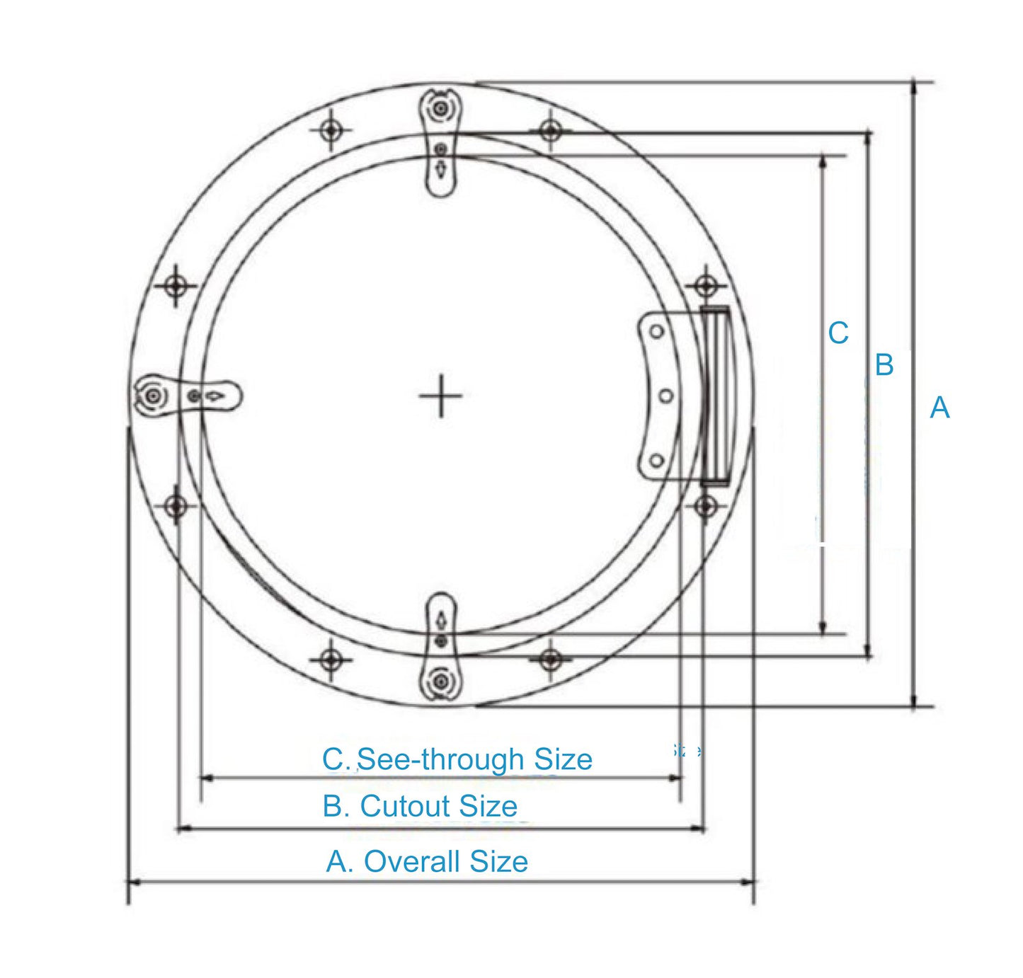 Galamarine Round Porthole Stainless Steel Port light for RV